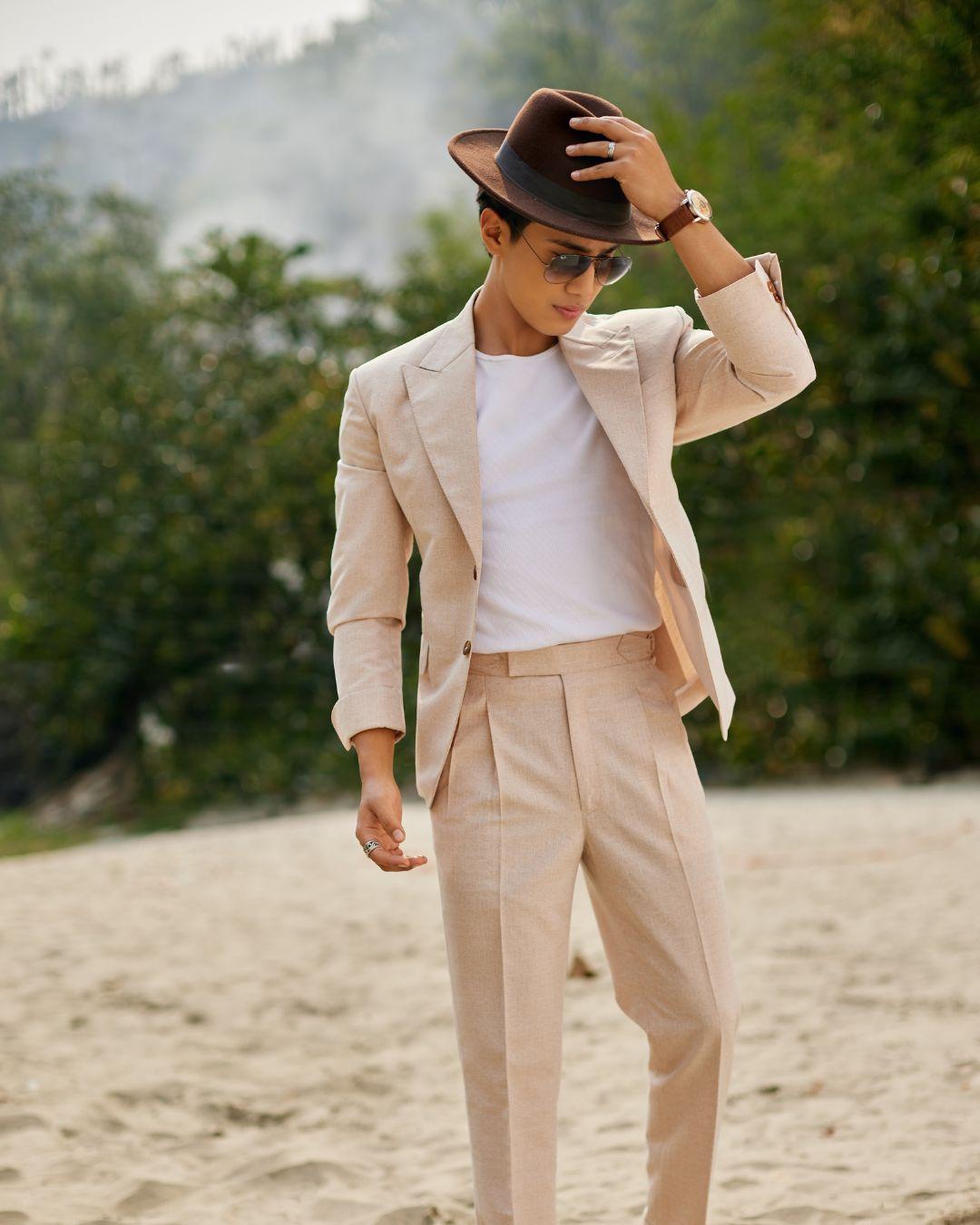 Beige Summer Suit 