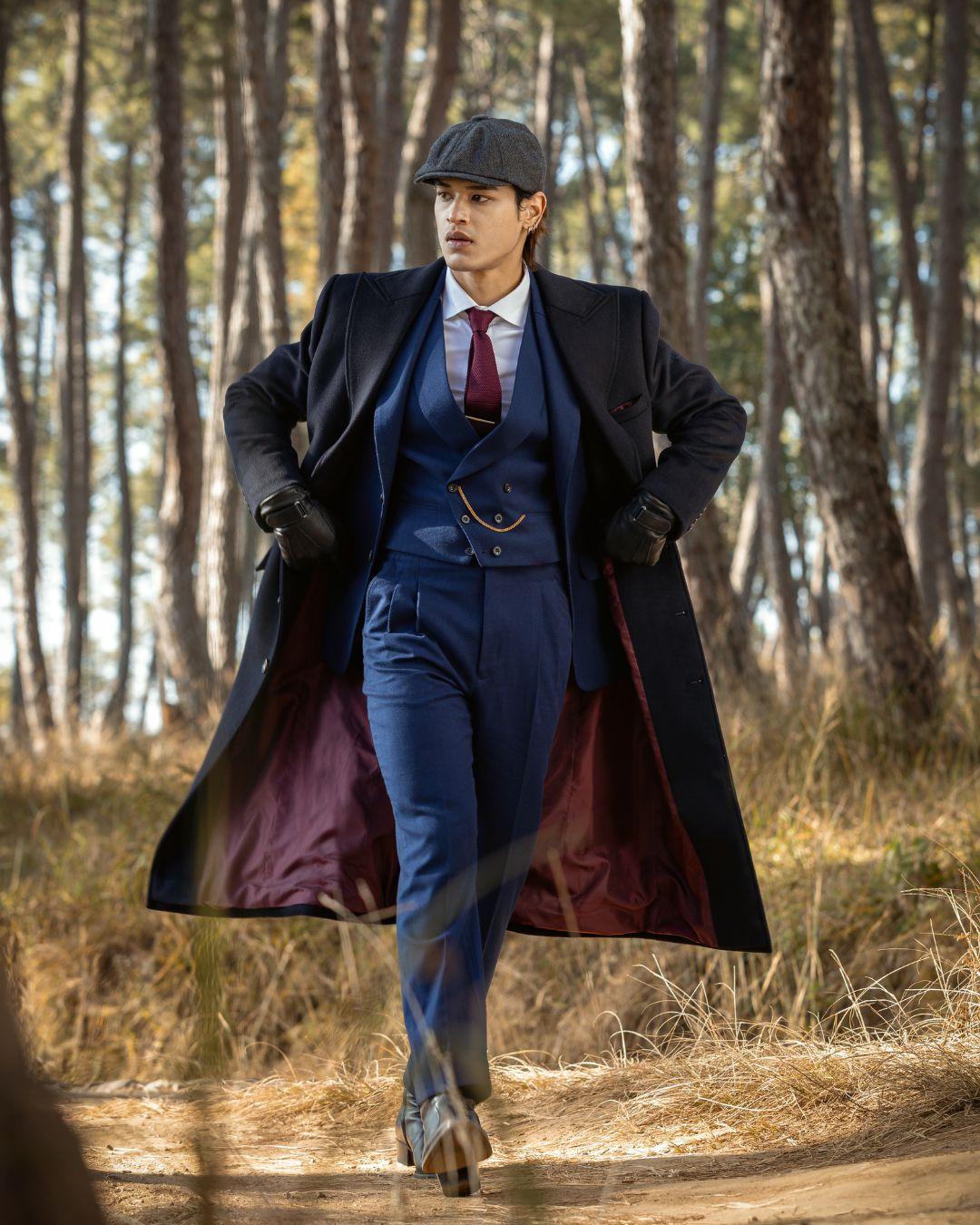 Tailored Dark Blue Overcoat 