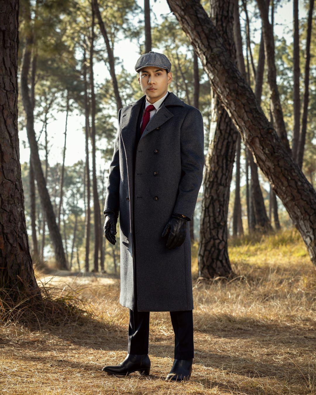 Tailored Charcoal Grey Overcoat 
