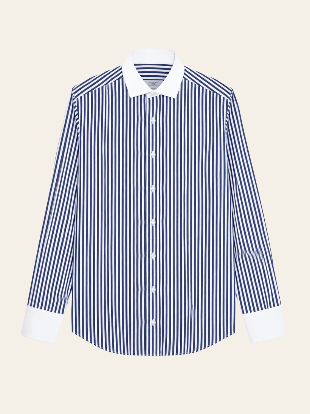 Navy Blue Stripe Club Collar Shirt thumbnail 1