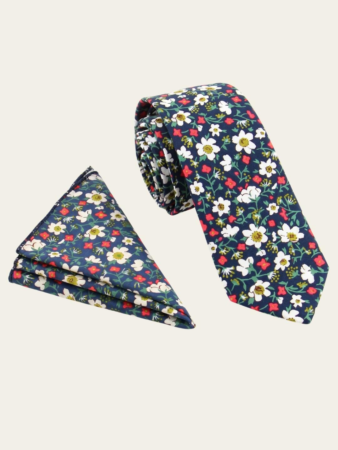 Cotton Floral Tie  thumbnail 1