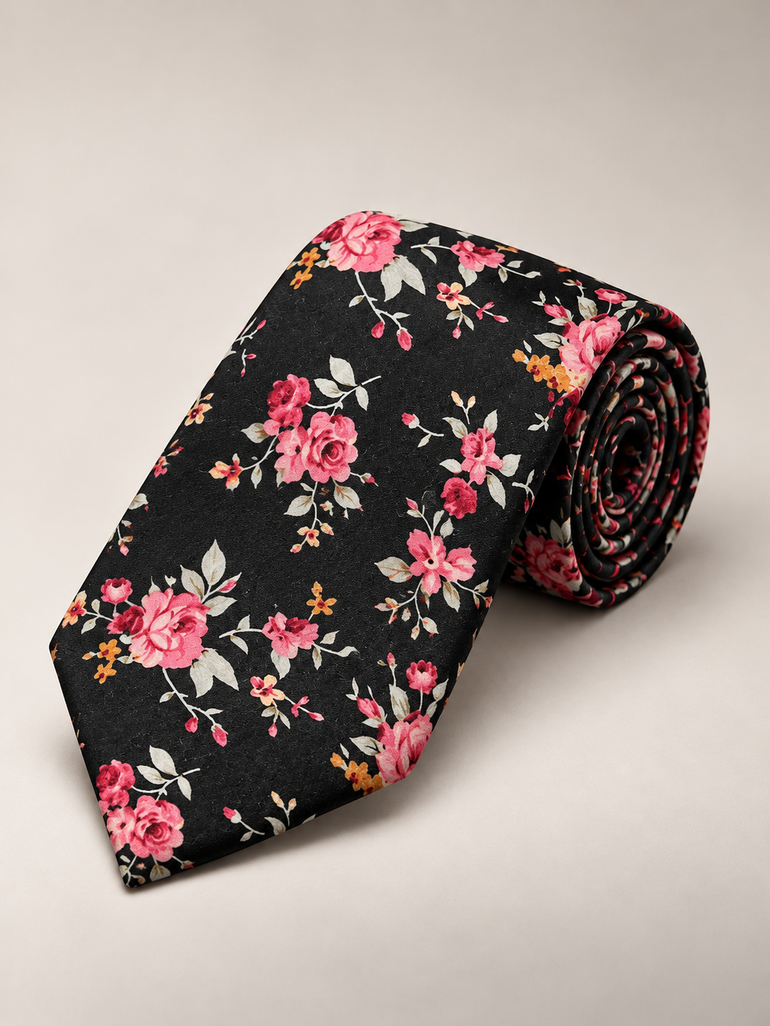 Cotton Floral Tie thumbnail 1